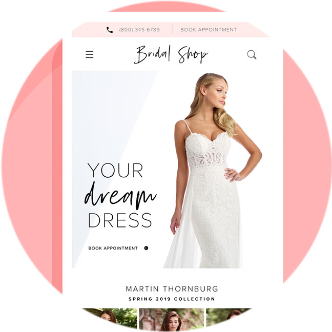 Bridal shop shop websites